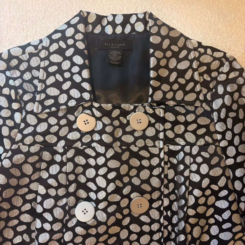 Black and white Patterned Dot Peacoat/Petticoat